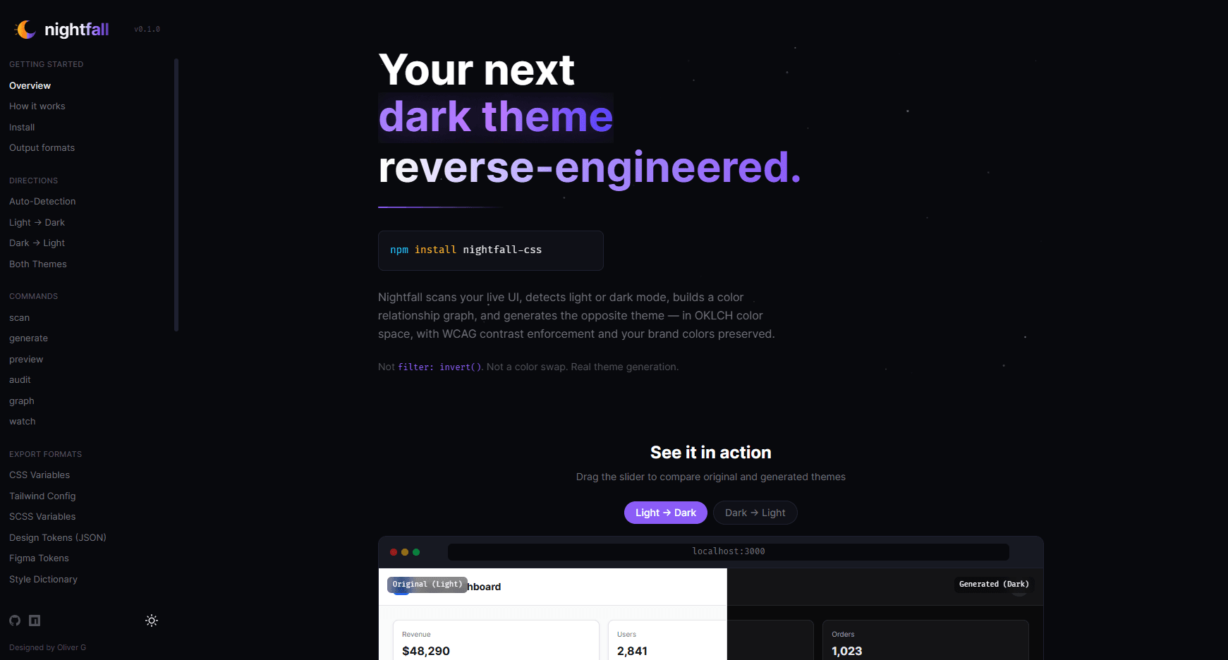 Nightfall CSS